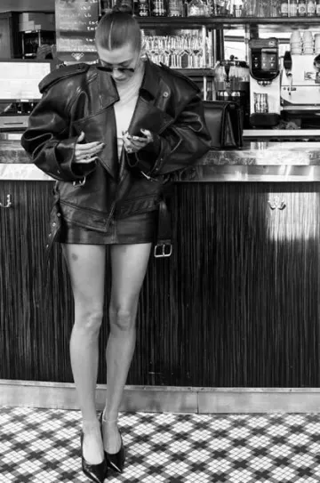 Nensi Dojaka Leather Pumps worn by  Hailey Bieber on her  Instagram Story September 27, 2023