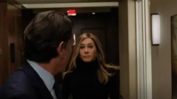 Nicole Landaw Di­a­mond Wedge Hoops worn by Alex Levy (Jennifer Aniston) as seen in The Morning Show (S03E04)