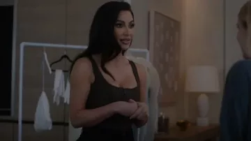 Balenciaga Zip Up Corset Top worn by Siobhan Corbyn (Kim Kardashian) as seen in American Horror Story (S12E02)