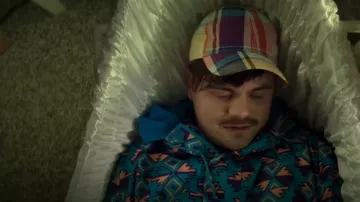 Fred Perry Madras Check Cap worn by Tommo (Ryan Sampson) as seen in Brassic (S05E02)
