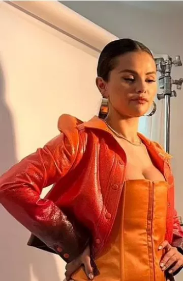 Guizio Satin Corset worn by Selena Gomez on her Instagram post on August 13, 2023