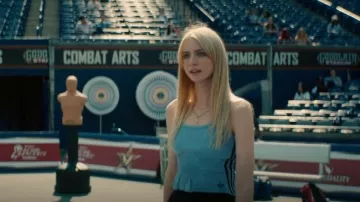 Adidas Smocked Top worn by Cate Dunlap (Maddie Phillips) as seen in Gen V (S01E01)