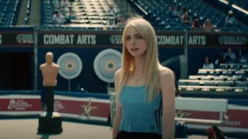 Adidas Smocked Top worn by Cate Dunlap (Maddie Phillips) as seen in Gen V (S01E01)