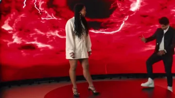 Valentino Garavani Rockstud Grainy Leather Ankle Strap Pumps 100 Mm worn by Marie Moreau (Jaz Sinclair) as seen in Gen V (S01E02)