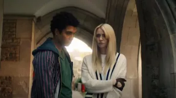 Lacoste Men's Crew Neck Pima Cotton Jersey T-Shirt worn by Andre Anderson (Chance Perdomo) as seen in Gen V (S01E02)