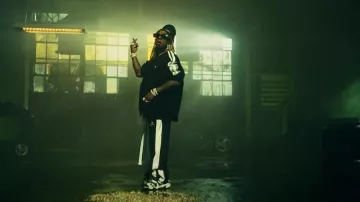 Balenciaga Black & White Track Hike Sneakers worn by Lil Wayne in Brand New by Tyga, YG, Lil Wayne (Official Video)
