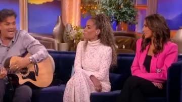 Area Butterfly-embroidered Cropped Blazer worn by Alyssa Farah as seen in The View on September 29, 2023