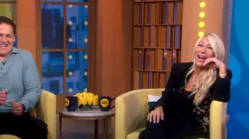 Cinq a Sept Cheyenne Ivy Garden Bejeweled Blazer worn by Lori Greiner as seen in Good Morning America on September 28, 2023