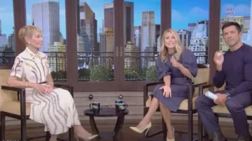 Altuzarra Kiera Botanical Print Silk Shirtdress porté par Barbara Corcoran comme vu dans LIVE with Kelly and Mark le 28 septembre 2023
