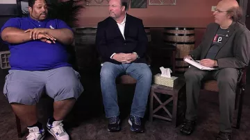 Nike White & blue sneakers worn by Bone Crusher as seen in Who Is America? (S01E03)