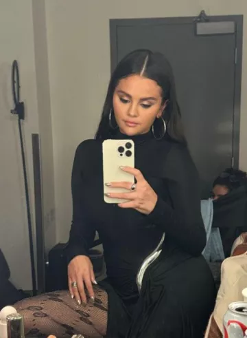 Gucci Gg Collants portés par Selena Gomez sur sa story Instagram le 2 octobre 2023