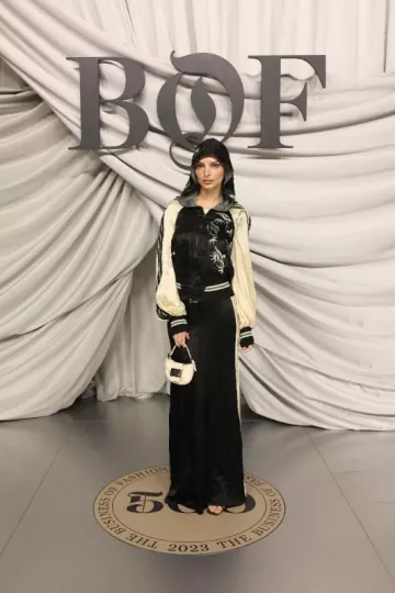 Inamorata Bayard Heel in Black porté par Emily Ratajkowski au gala Bof500 le 30 septembre 2023