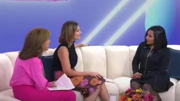 Express Editor Mid Rise Relaxed Trouser Pant worn by Hoda Kotb as seen in Today on  October 2, 2023