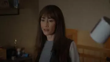 AllSaints Colorblock Lambskin Leather Zip Jacket porté par Sarah (Maggie Q) comme on le voit dans Pivoting (S01E10)
