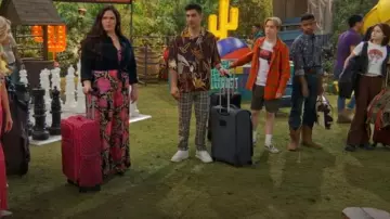 Free People Floral Jumpsuit worn by Lou Hockhauser (Miranda May) as seen in BUNK'D (S07E01)