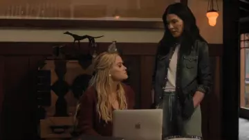 Saint Laurent Press-stud Den­im Shirt worn by Laura Peterson (Julianna Margulies) as seen in The Morning Show (S03E05)