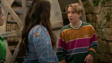 Obey Nationale Stripe Mens Tee worn by Jake Jacobs (Luke Busey) as seen in BUNK'D (S07E06)