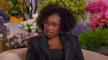 Stella McCartney Metallic Stripe Blazer worn by Jennifer Hudson as seen in The Jennifer Hudson Show on October 3, 2023