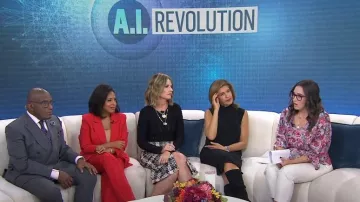 Clara Sunwoo Mock Neck Midi Dress worn by Hoda Kotb as seen in Today on October 4, 2023