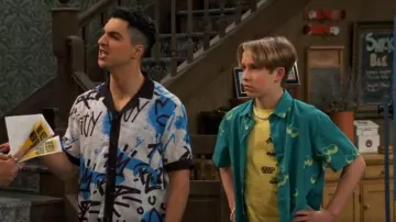 Obey Button Up Shirt worn by Jake Jacobs (Luke Busey) as seen in BUNK'D (S07E08)