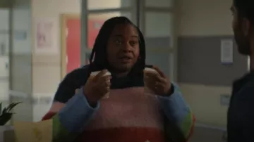 Suéter a rayas de Asos Design en hilo cepillado usado por Samantha (Lisa Davina Phillip) como se ve en Starstruck (T03E06)