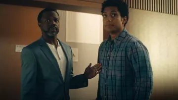 Zara Blue Flan­nel Shirt worn by Andre Anderson (Chance Perdomo) as seen in Gen V (S01E04)