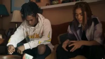 Topman Over­sized Pho­to Print­ed Shirt worn by Much (Ksenia Daniela Kharlamova) as seen in Robyn Hood (S01E01)