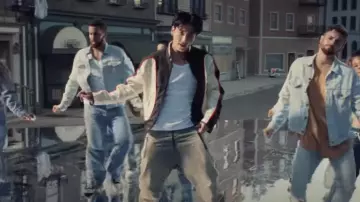 Diesel Black & White J Blink Moto Jacket worn by Jungkook in 정국 (Jung Kook) '3D (feat. Jack Harlow)' Official MV