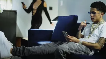 Nike Air Force 1 Low worn by J.I. in Please Don't Go ( Official Music Video)