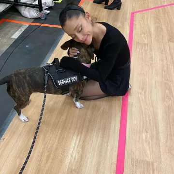 Splits 59 Airweight High Waist Skort worn by  Ariana Grande on her  Instagram Post on October 6, 2023
