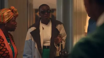 Ahluwalia Wave Trench Coat worn by Viv (Vivienne Acheampong) as seen in Everything Now (S01E01)