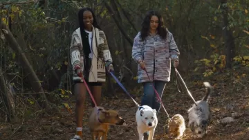 Uo Stripe Cot­tage Cardi­gan worn by Naomi McDuffie (Kaci Walfall) as seen in Naomi (S01E08)