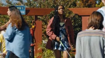 Urban Outfitters Without Walls Zip-Front Plaid Overshirt worn by Naomi McDuffie (Kaci Walfall) as seen in Naomi (S01E08)