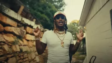 Rhude White & Red Eagle Logo Trucker Hat worn by Future in Hard To Handle with Young Scooter (Official Video)