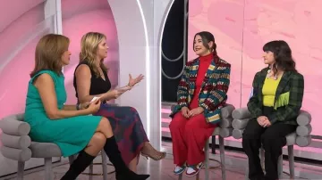 Nike Dunk High Pro Sneakers worn by Korina Emmerich as seen in Today with Hoda & Jenna on  October 9, 2023