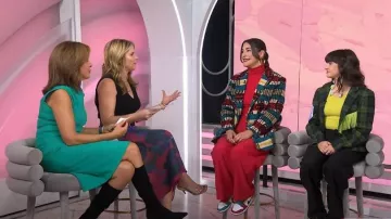 Boss Devoka Sheath Dress in Bright Emerald worn by Hoda Kotb as seen in Today with Hoda & Jenna on October 9, 2023