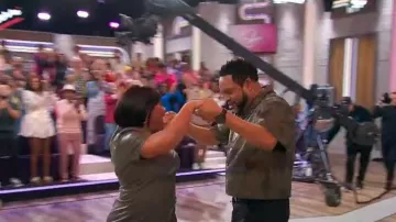 Fashion Nova Every Step Of The Way Camo Cropped Button Up Shirt worn by Jawn Murray as seen in Sherri on October 10, 2023