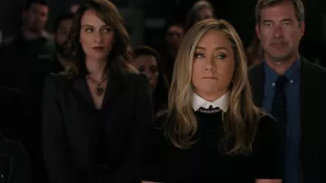 Ralph Lauren Col­lar Short-Sleeve Sweater worn by Alex Levy (Jennifer Aniston) as seen in The Morning Show (S03E06)