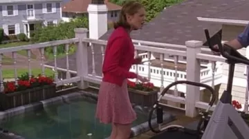 Falda midi floral rosa usada por Bianca Stratford (Larisa Oleynik) en la película 10 cosas que odio de ti