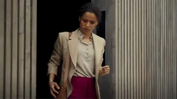 Stella McCartney Ada Single-breasted Wool Blazer In Neutrals worn by Jane (Gugu Mbatha-Raw) as seen in The Girl Before (S01E01)