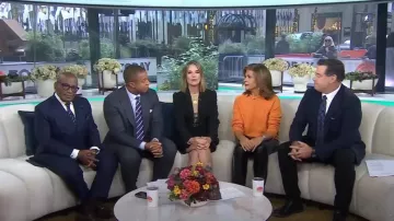 J. Crew Relaxed Saddle Sleeve Crewneck Sweater worn by Hoda Kotb as seen in Today on  October 11, 2023