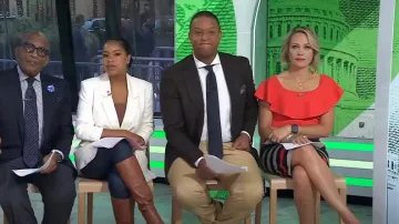 Eliza J Separate Ruffle Top worn by Dylan Dreyer as seen in Today  on  October 12, 2023