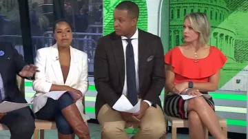 Diane Von Furstenberg Koto Striped Pencil Skirt worn by Dylan Dreyer as seen in Today  on  October 12, 2023