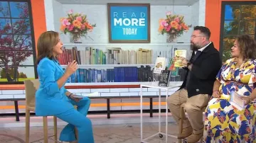 Cinq A Sept Kris Blazer In Atomic Blue worn by Hoda Kotb as seen in Today  on  October 12, 2023