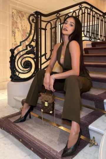 Louis Vuitton Camera Box Bag worn by Shay Mitchell on her Instagram on October 8, 2023