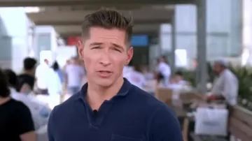 Orlebar Brown Cotton Terry Polo Shirt worn by James Longman as seen in Good Morning America on October 11, 2023