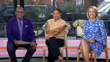 Eliza J Floral Print Flounce Dress worn by Dylan Dreyer as seen in Today on October 13, 2023