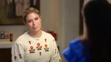 Suéter de punto floral de lana y algodón de Gucci usado por Jill Martin como se ve en Today el 13 de octubre de 2023