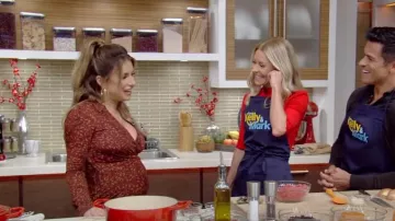 Free People Shayla Floral Long Sleeve Wrap Dress worn by Jessie James Decker as seen in LIVE with Kelly and Mark on October 11, 2023