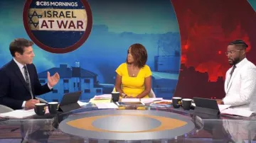 Robe Dolce & Gabbana Cady Midi portée par Gayle King vue dans CBS Mornings le 9 octobre 2023